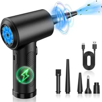 Plumero de aire inalámbrico eléctrico, pistola sopladora de aire comprimido, 51000RPM, plumero de aire tipo C para teclado de ordenador, PC, dispositivo de limpieza