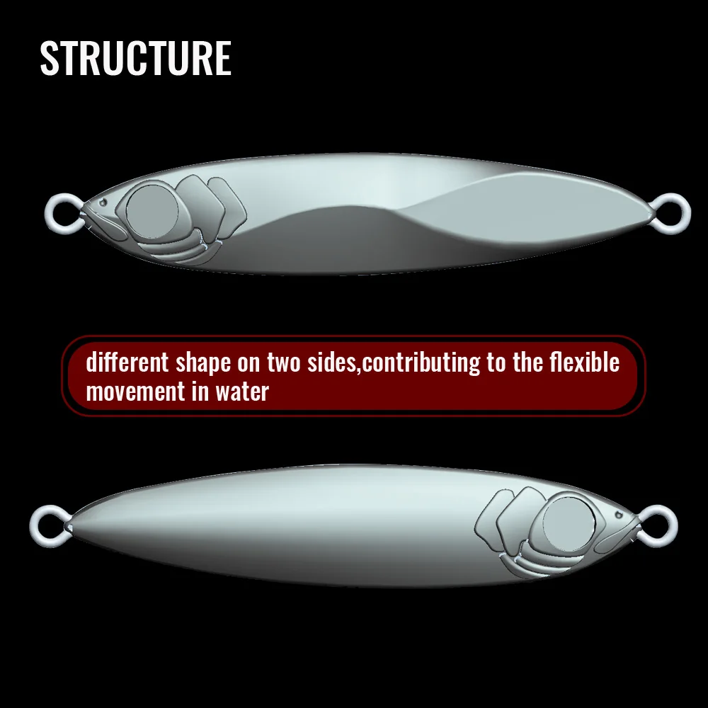 GOBAIT-señuelo de plantilla de Metal, 20g, 30g, 40g, cuchara giratoria, Color de ojo 3D, aparejos de Pesca giratorios con láser, anzuelo Swimbait, cebo giratorio - imagen 2