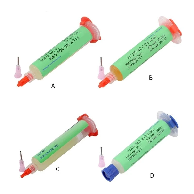 Không sạch Flux Flux NC559ASM Dán thông lượng Sán ống tiêm cho điện tử .Y5GA