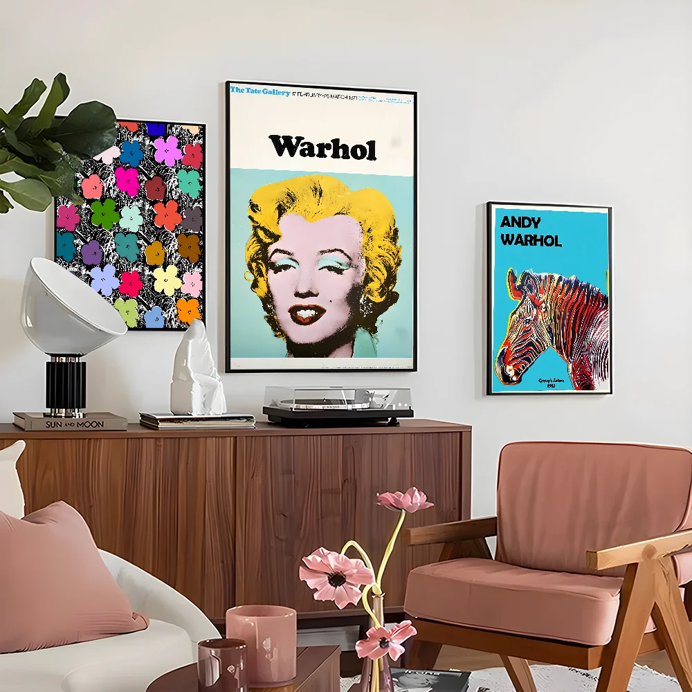 1PC A-Andy W-Warhol Poster Self-adhesive Art Waterproof Paper Sticker Coffee House Bar Room Wall Decor