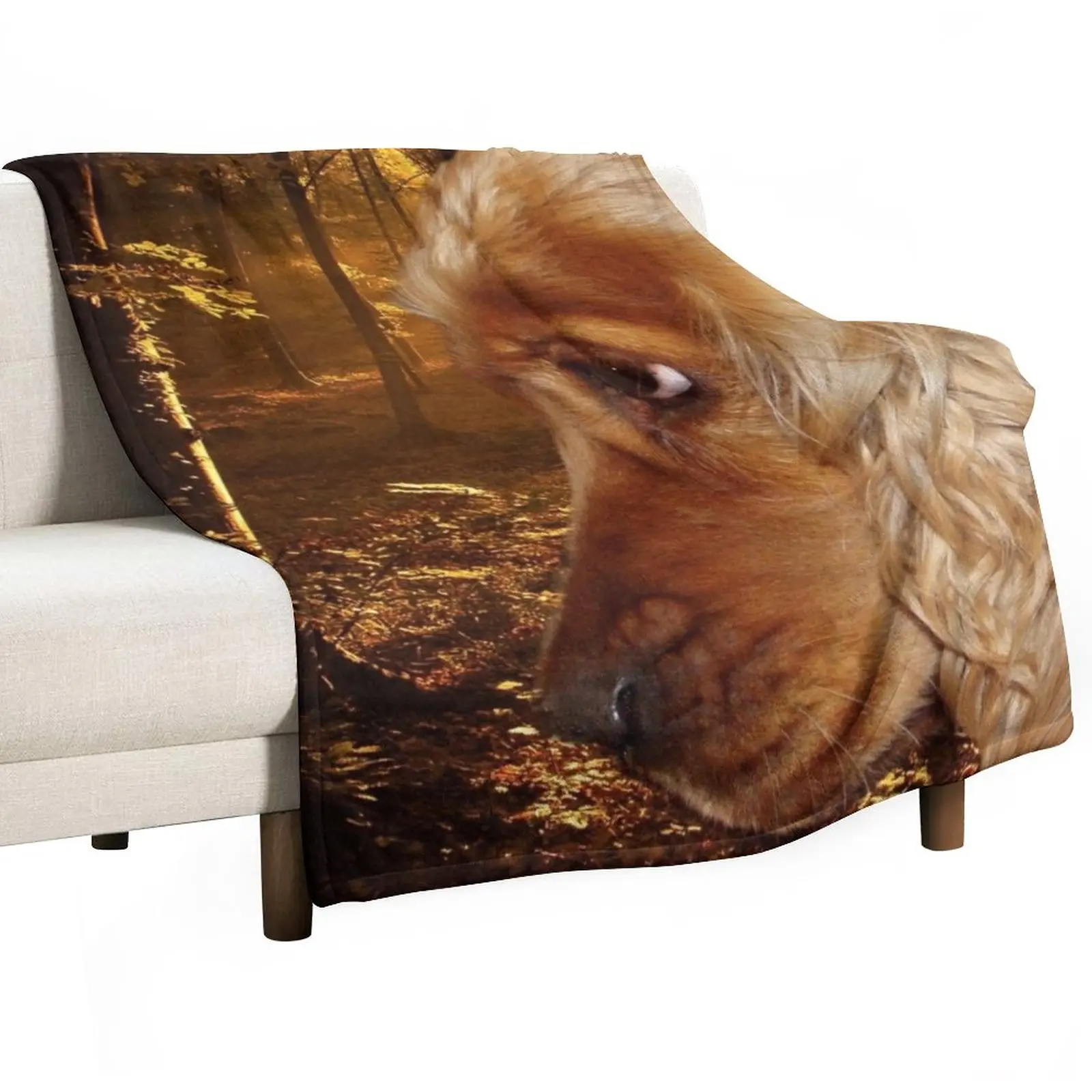 Dog English Cocker Spaniel Throw Blanket fluffy Luxury For Sofa Thin warm winter Blankets