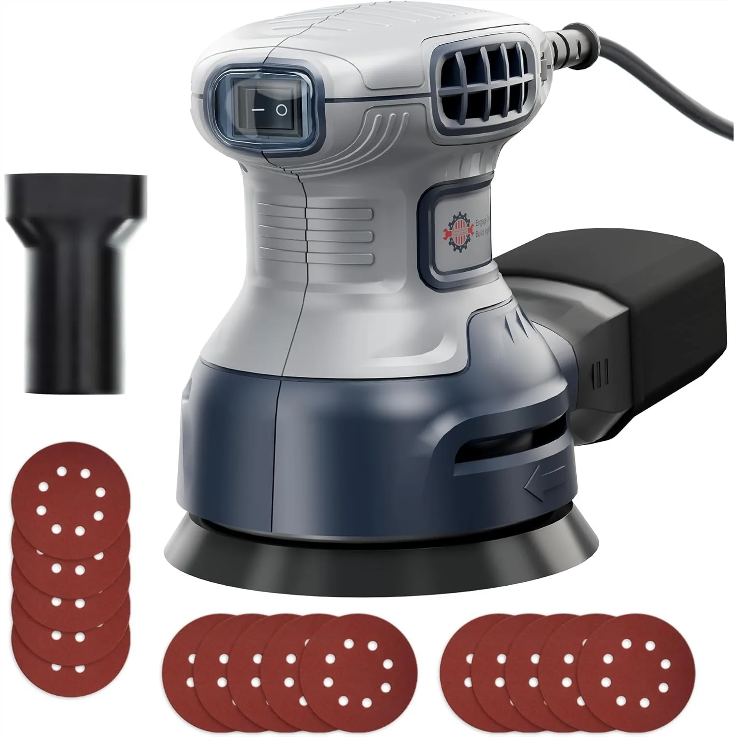 

Orbital Random Sander, 6 Variable Speeds 13000 RPM, Palm Hand Sander with Dust Bag for Woodworking