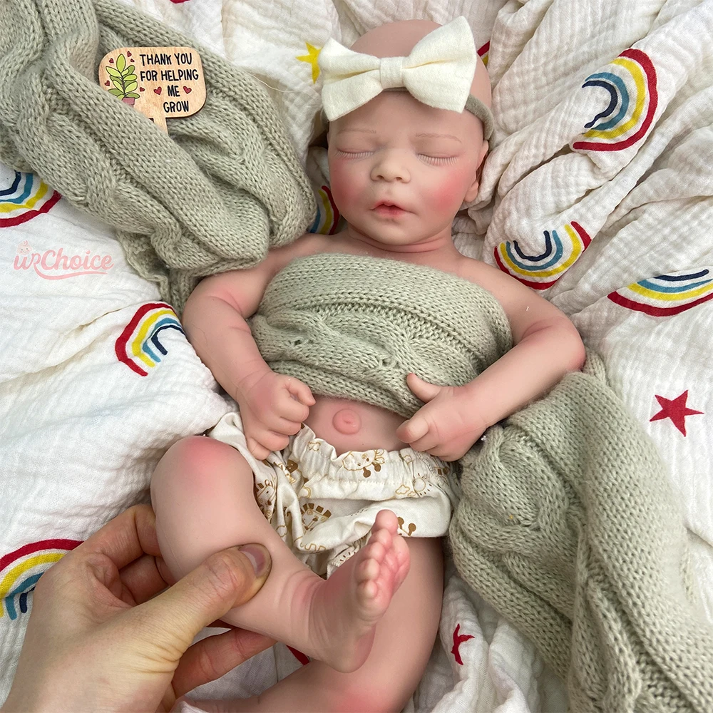 18Inch Zachte Levensechte Siliconen Reborn Baby Meisje Waterdichte 3D Huid Comfort Pop Rustgevende Aanwezigheid voor Ouderen Die Verloren kinderen