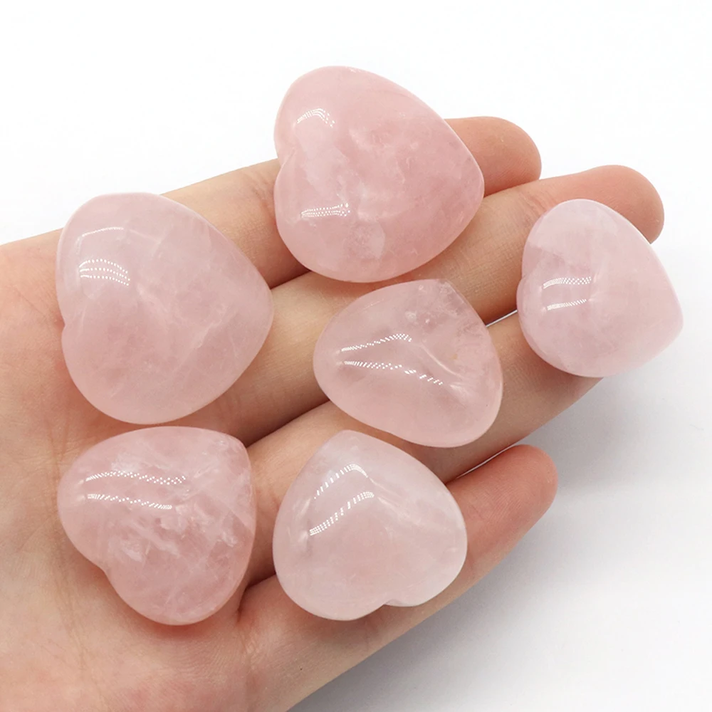 Natural Rose Quartzs Bead Heart Shape Natural Agates Stone Loose Bead for Making DIY Jewelry Necklace Bracelet Accessories