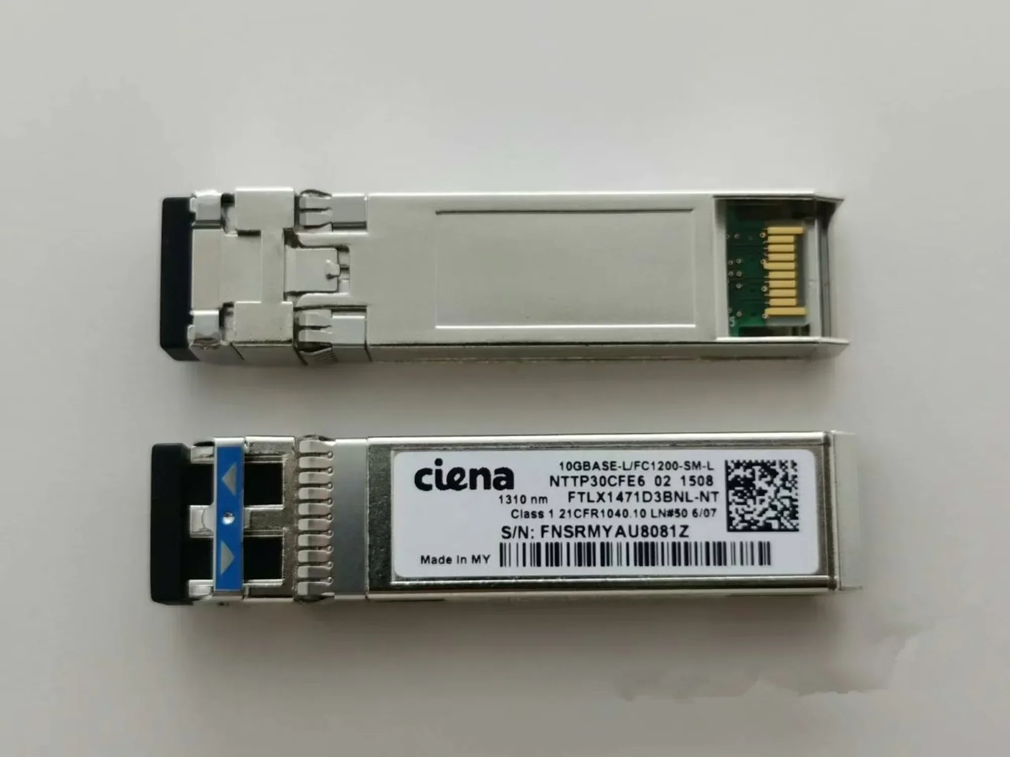 Ciena 10G 1310NM SFP Transceiver FTLX1471D3BNL-NT NTTP30CFE6 10GBASE Fiber Optical Module