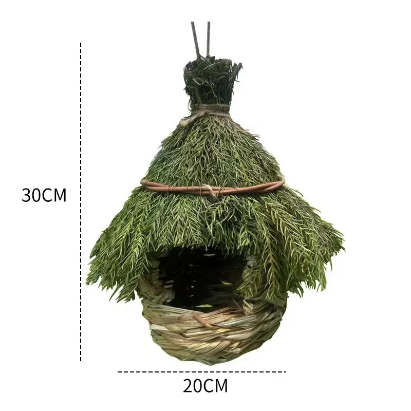 

Grass Woven Bird Nest Hand Woven, Handmade Weaving Bird Nest Parrot Hatching Bird House,Garden Supply Decoration Grass Nest