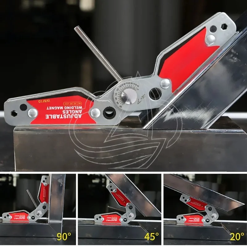 20-200° Multi-Angle Welding Magnetic Clamp, WM10 Adjustable Corner Holder Fixator for Flexible Welding Work