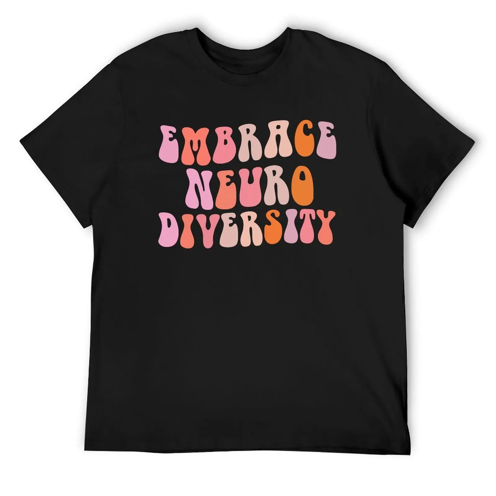 Embrace Neuro Diversity T-Shirt korean fashion tops mens workout shirts