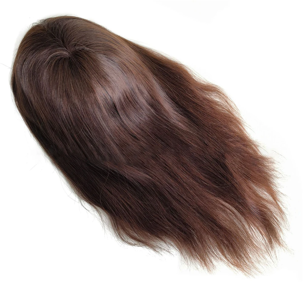 Men Toupee Customized Q6 Long Wig Natural Hairline Women's Wigs Lace&Pu Male  hairpiece human hair Capillary Prosthesis Man Wig