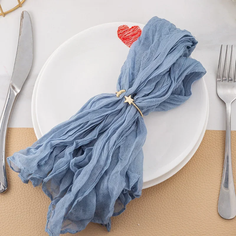 100PCS Gauze Table Napkins,50x50cm Elegant wedding Decoration Napkin,Perfect for Birthday Party Home Kitchen Decor Wholesale