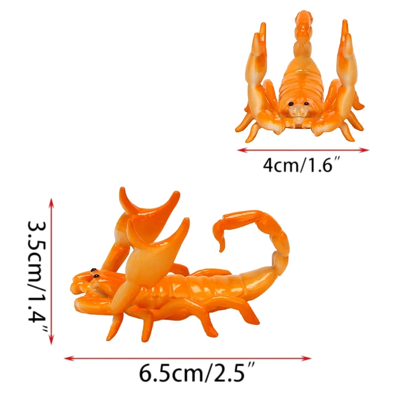 New Creative Cute Scorpion Model Pen Holder Weightlifting Scorpion Bracket Storage Rack Pen Rack Gift Stationery Orange