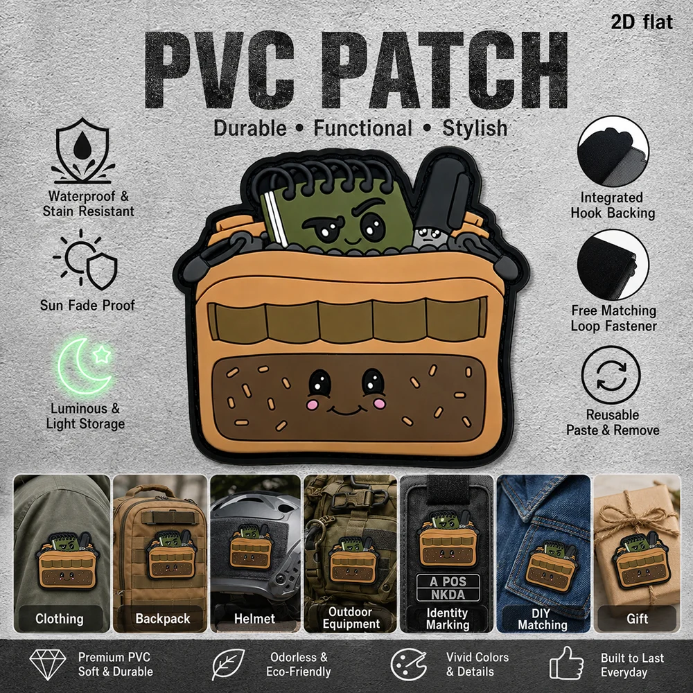 1Pc2Pc3Pc Optional Cute Storage Bag Pvc Glow-In-The-Dark Armband Sweatshirt Jacket Backpack Fabric Modification Patch Badge Accessories Materials Free Felt Backing