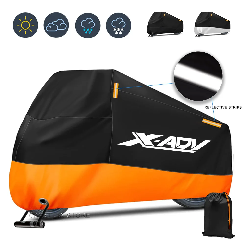 

For XADV750 XADV150 X-ADV 2014-2020 Motorcycle Cover Waterproof Outdoor Motorbike Rain Dustproof Snow Sun UV Protector