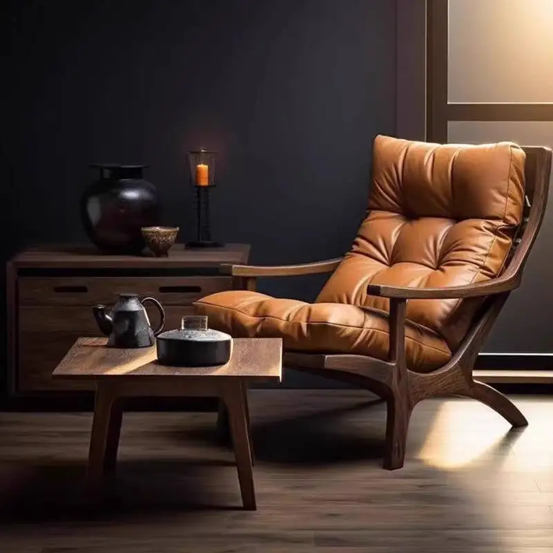 

Classic Brown Living Room Chairs Rocking Modren Occasional Century Chairs Living Room Armchair Cozy Relax Sessel Furniture Home