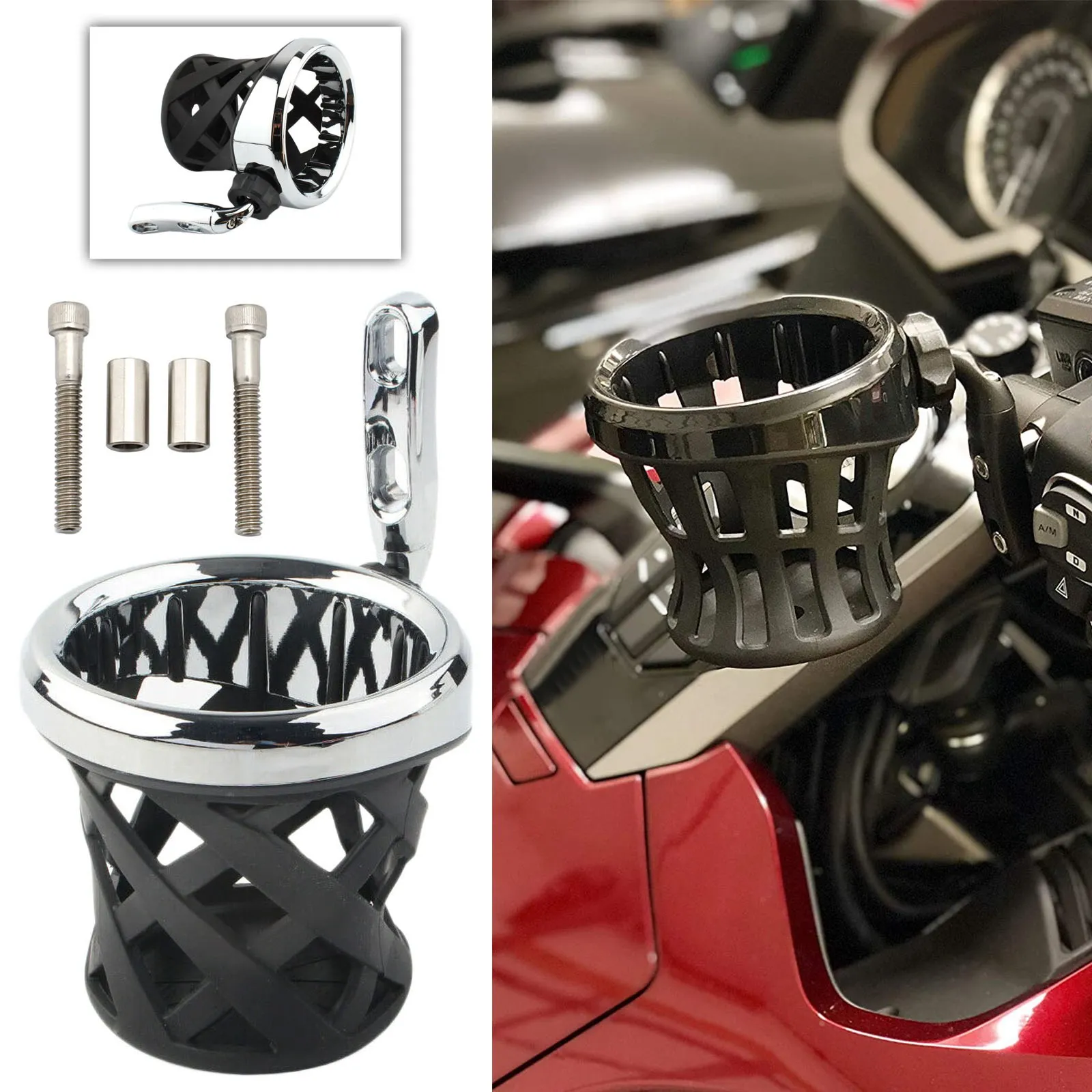 Motorcycle Accessorie Goldwing GL1800 Handlebar Cup Holder Drink Mounted For Honda Gold Wing GL 골드윙 1800 Trike 2018-2023 VTX1300