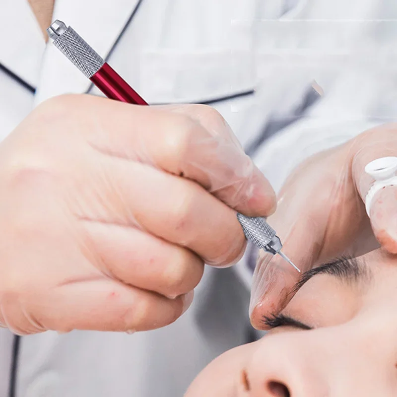Manual Pen Pencil Needle Blades Face Microblading Eyebrow Practical for Tattoo Beginners Body Art Tattoo Kits Practice Skin Set