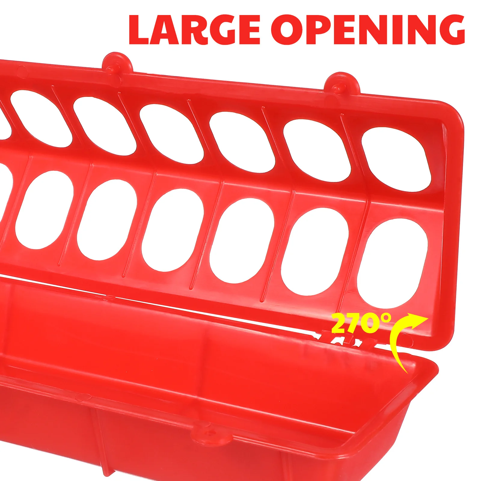 

2Pcs Pigeon Bird Cage Feeding Box Strong Plastic Anti-Spill Design Easy Remove and Clean Food Trough Pigeon Food Box