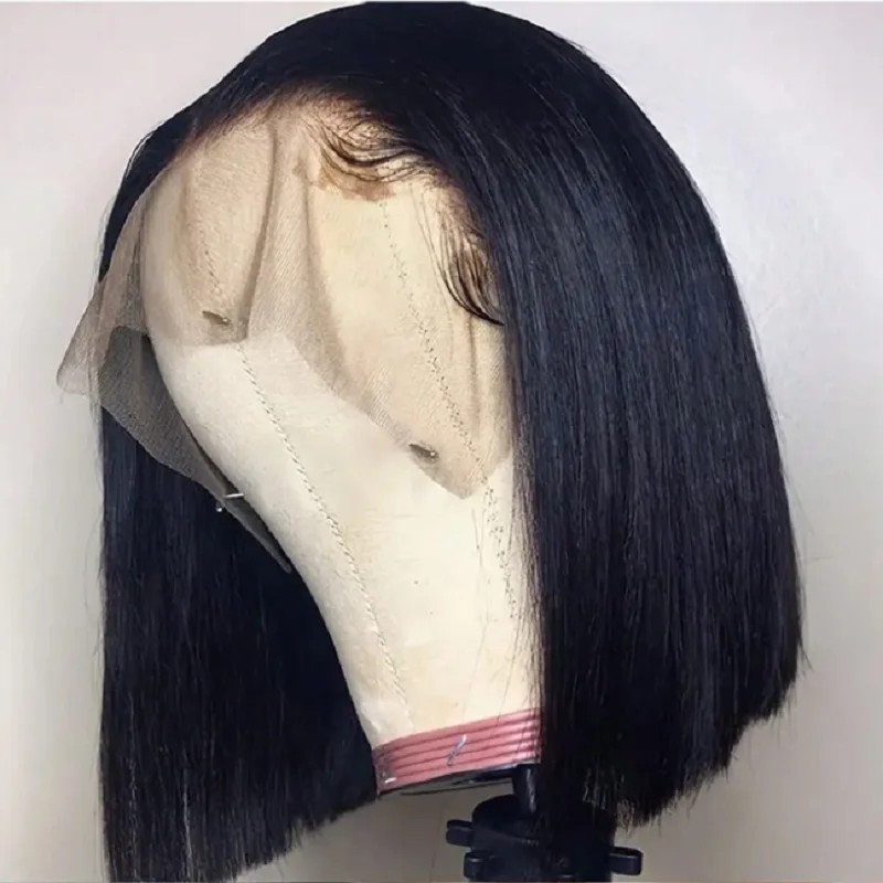 

Brazilian 7x5 Glueless Wigs Human Hair Pre Cut Lace Human Hair Wigs Pre Plucked Natural Hair Line Straight Bob Wigs For Women