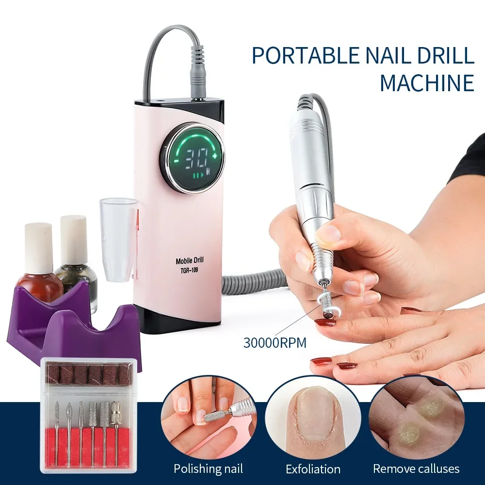 30000 دورة في الدقيقة الكهربائية المحمولة مسمار آلة الحفر اللاسلكية مسمار آلات تقطيع الكالس طاحونة هلام مزيل تلميع صوت منخفض