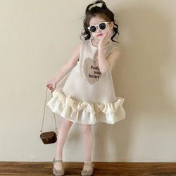 Girls' Sleeveless Dress Summer New Girls' Moonlight Gauze Sundress Children's Patchwork Princess Dress