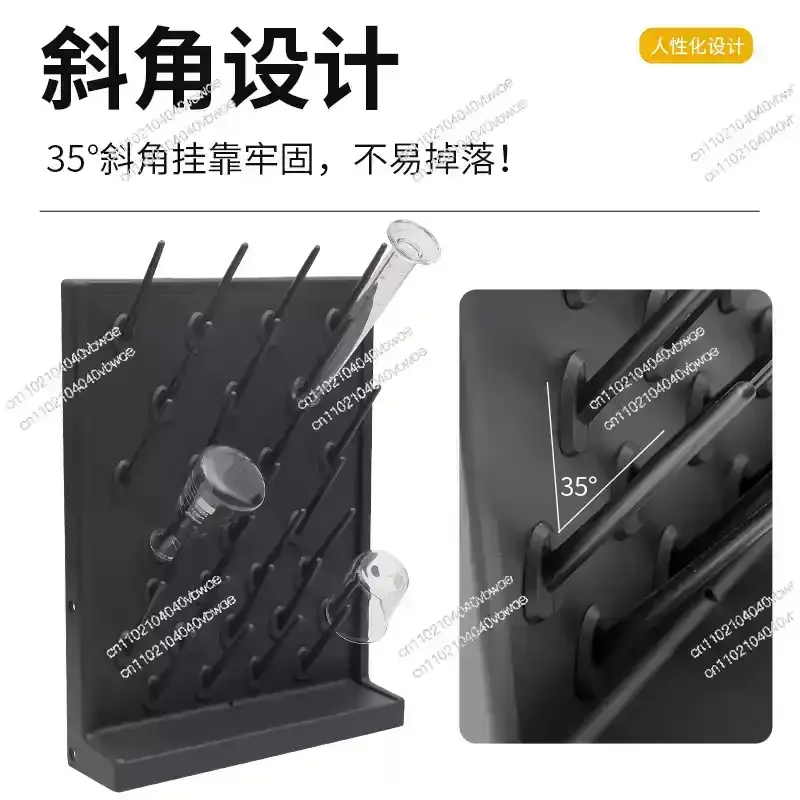 High density PP drip rack 27 rod cup holder drain rack laboratory laboratory hospital utensils drying rack