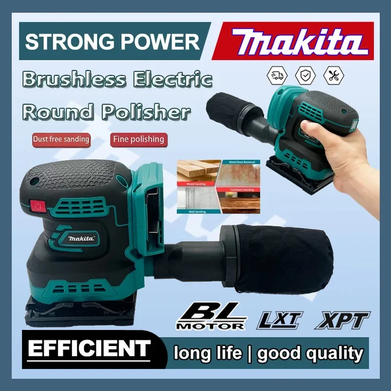 

Makita Electric Cordless 3-Speed Disc Random Orbital Brushless Sander Grinding Polisher Sanding Machine Fit 18V Battery