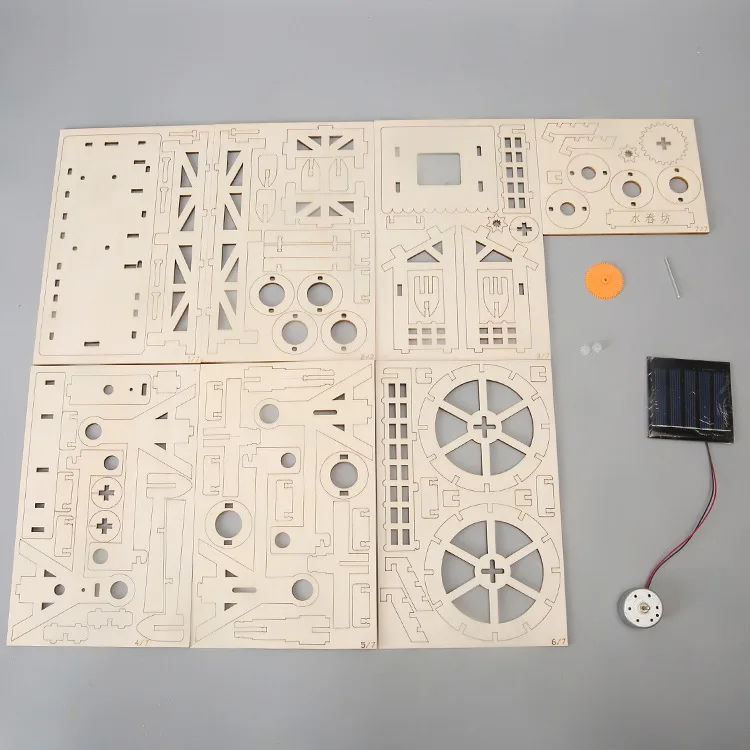 Ruota idraulica a energia solare Giocattoli scientifici per bambini Kit di apprendimento della fisica tecnologica STEM fai-da-te Divertenti sussidi didattici Giocattoli educativi