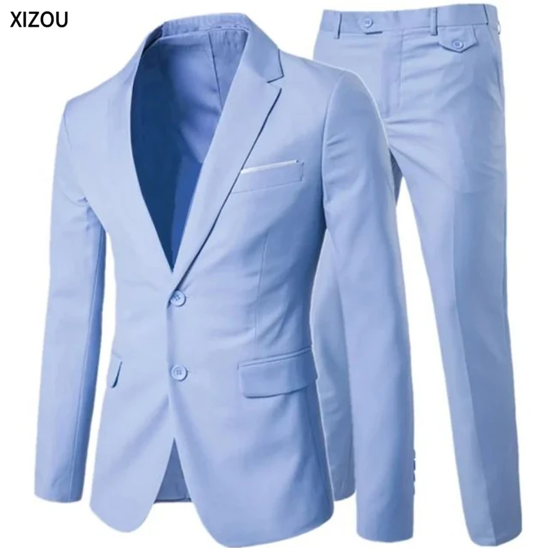 Men Elegant Suits For Wedding 3 Pieces 2 Set Jackets Vest Pants Luxury Classic Blazers Outfit Fashion Full 2024 Formal Costume