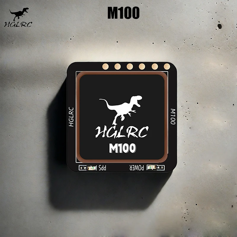 HGLRC M100-5883 GPS Module with Compass Ceramic Antenna LED Indicators 21x21mm for RC FPV Long Range Airplane