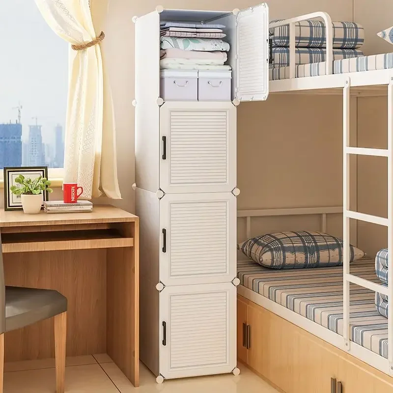 

Household Folding Wardrobe Simplicity Dustproof Storage Locke Closet Plastic Collapsible Clothes Cabinets Home Bedroom New