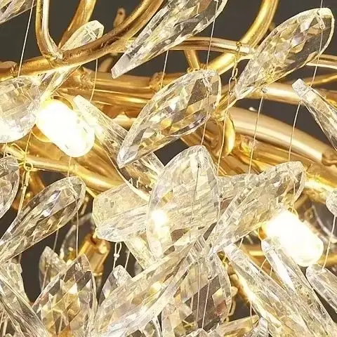 Ceiling Chandelier Hanging Light Led Luxury Living Room Light Hotel Hall Gold Large Ceiling Chandeliers