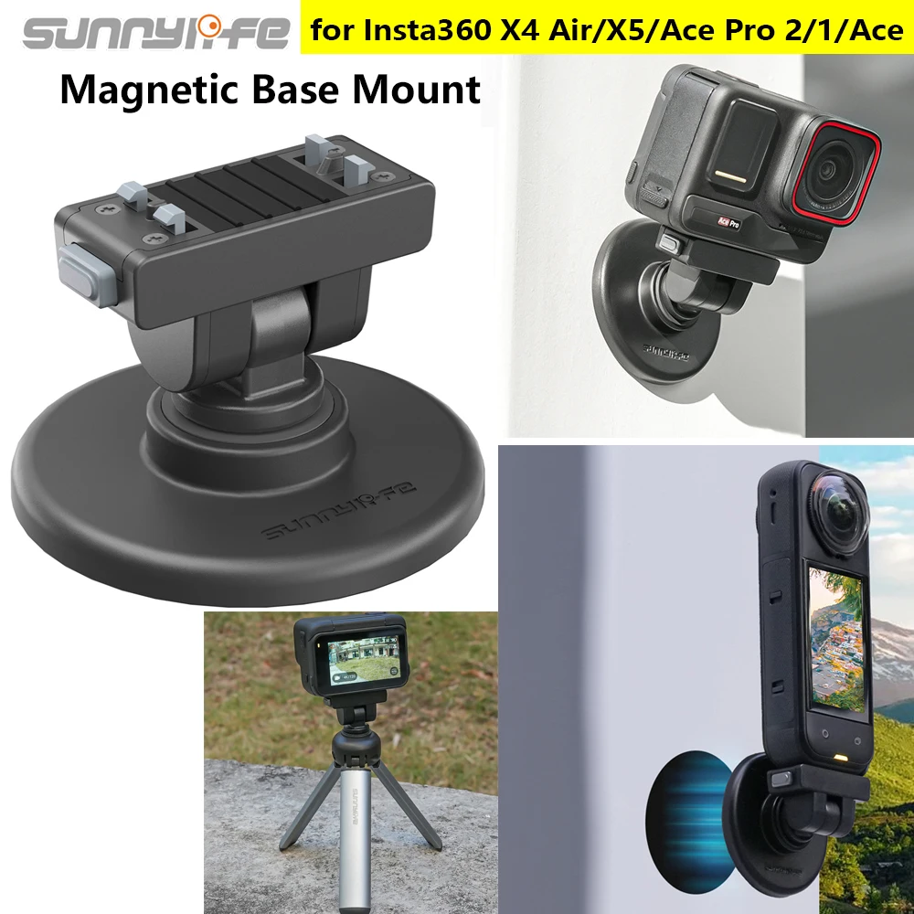 

Sunnylife Magnetic Adapter Base for Insta360 X4 Air/X5/Ace Pro 2/1/Ace Camera Bracket Desktop Mount Base Vlgo Video Shooting