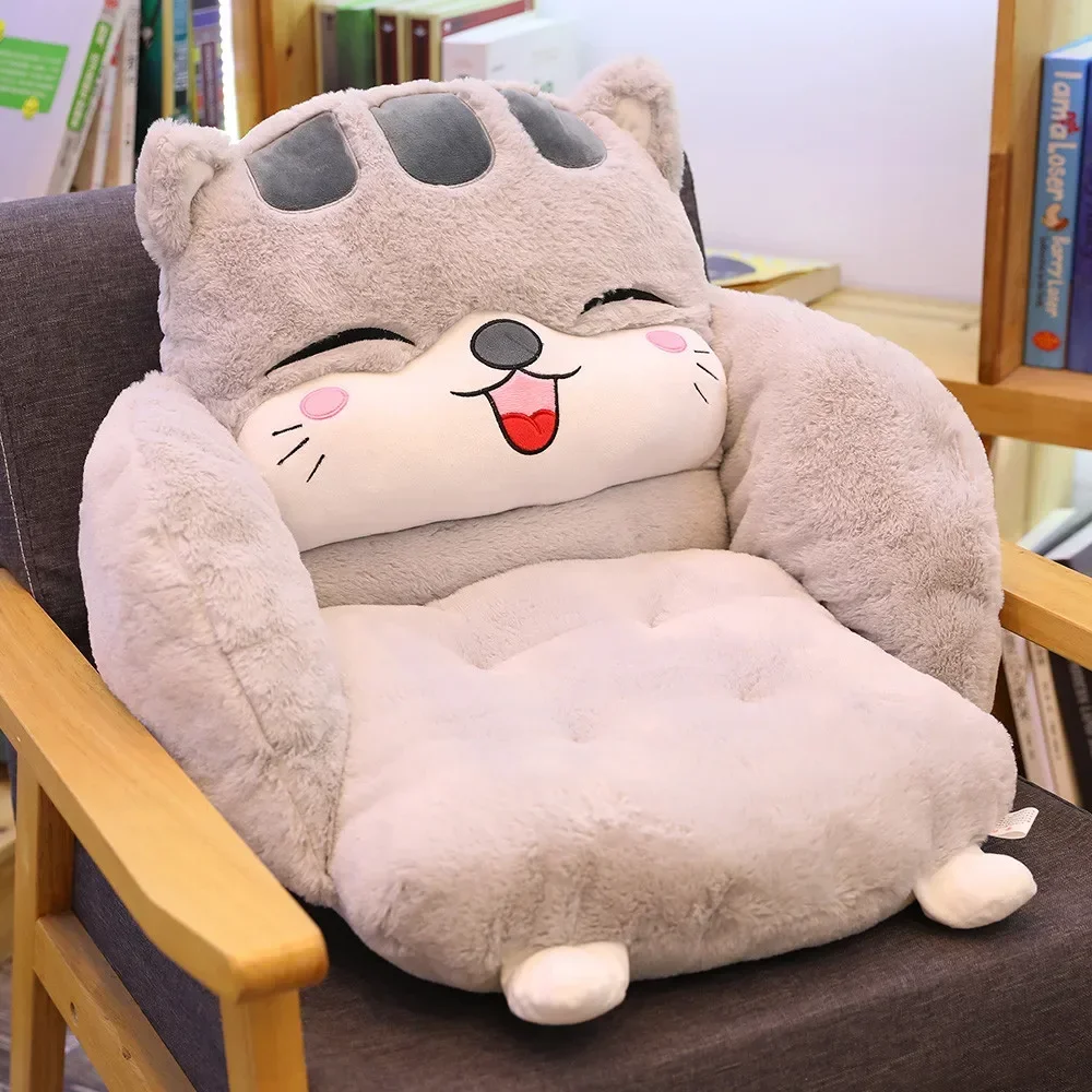 [TML] Cartoon Chair Cushion Thicken Seat Pad Home Decorative Stuffed Animal Rabbit Cat Pig Shiba Inu Pillow soft cushion