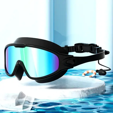 Adult Swimming Goggles Wide View Anti-Fog UV Protection Leak-Proof Swim Glasses Unisex for Men Women