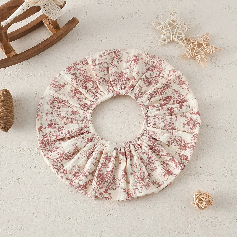 

Ins Nordic Minimalist Baby Drool Bib - 360° Rotatable Cotton Gauze Bib, Infant Anti-Spit-Up Neckband, Soft Absorbent & Reusable