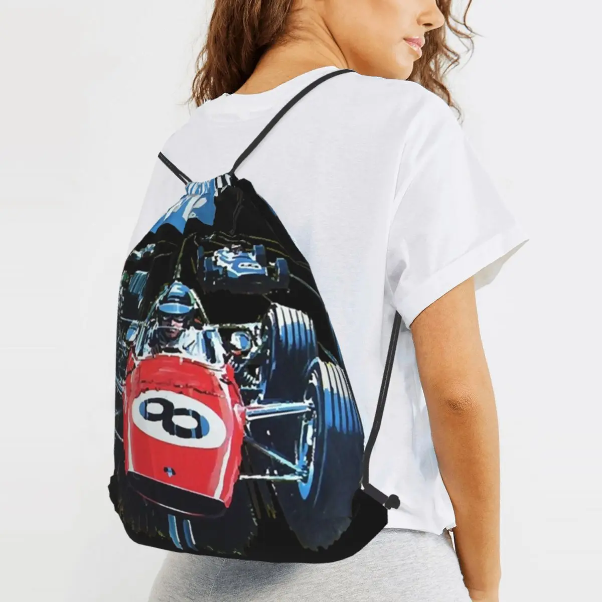 

Scalextric Classic Backpacks Fashion Drawstring Bundle Pocket Sports Bag Book Bags for Travel School