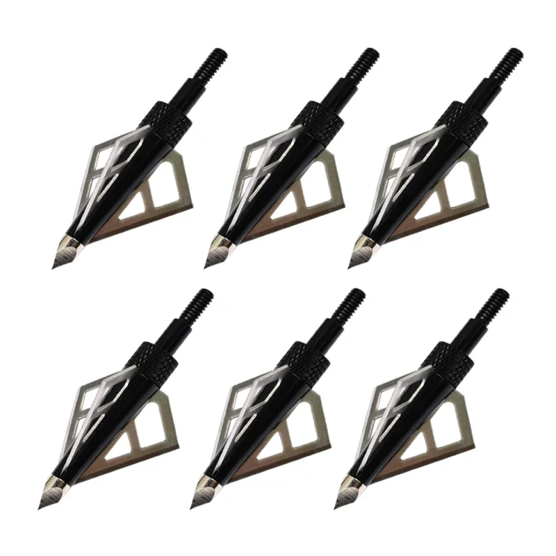 

12 шт./лот Broadheads охотничий наконечник стрелы 3 лезвия для лука и арбалета наконечник стрелы из нержавеющей стали