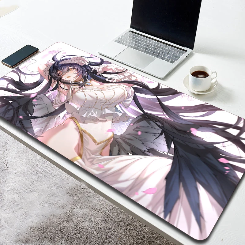 

Albedo 400x900 Large Size Sexy Anime Girl Mouse Pad Laptop Play Mat Gaming Room Accessories Kawaii Comic Mousepad Gamer Cabinet