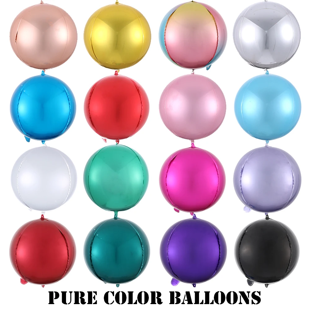 10Pcs 10Inch 4D Foil Balloon Mini Size Shiny Decorator Balls Wedding Decoration Baby Shower Eid Ramadan Birthday Party Supplies