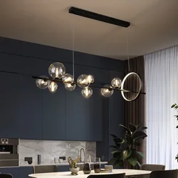 Modern Led Chandelier Long G9 for Table Dining Room Kitchen Bar Pendant Lamp Home Decor Lusters Suspension Design Lighting