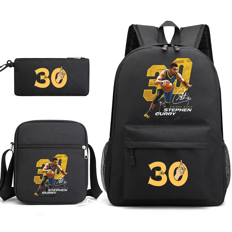 Conjunto de mochila impresa, bolso escolar para estudiantes, bolso de hombro, estuche para lápices, Juego de 3 piezas