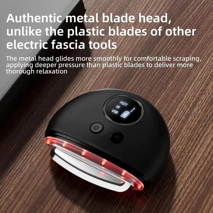 سكين اللفافة الكهربائية، التدفئة والاهتزاز، أداة مكشطة العضلات، ناسف اللفافة، أدوات تدليك أداة اللفافة للأنسجة العميقة، IA #5