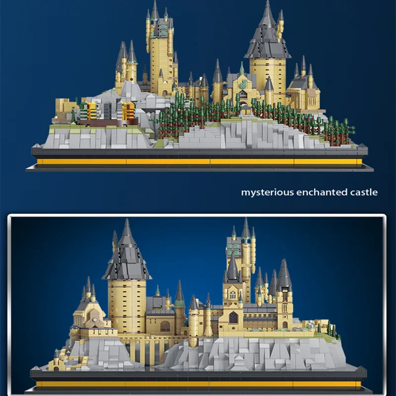 MORKMODEL032102 Magical Castle series School building blocks model adult DIY difficult toys table top decoration holiday gifts