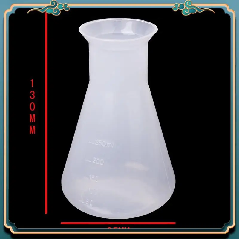 ABJG-3X プラスチック透明実験室化学三角フラスココンテナボトル - 250 ml