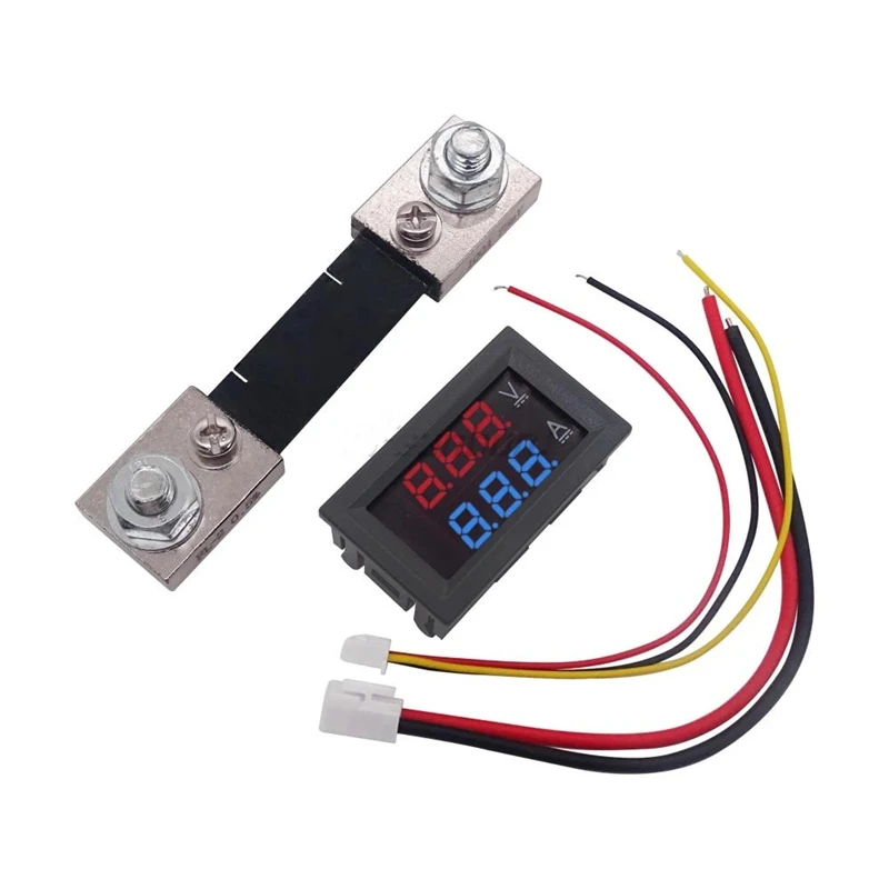 DC0-100V/10A 50A 100A LED DC dual display digital current and voltage meter digital meter