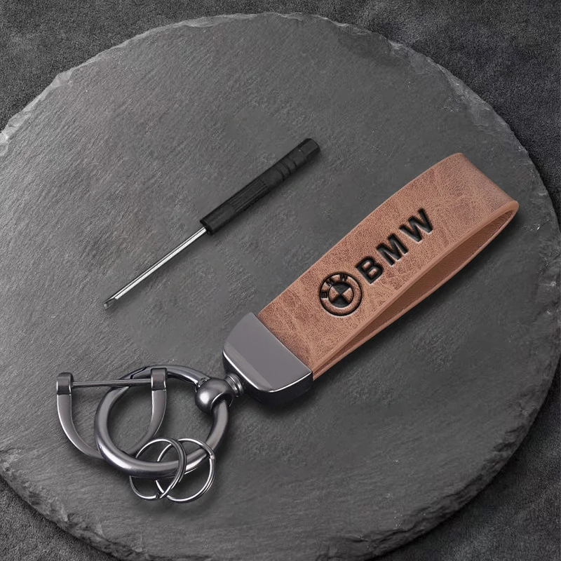Leather Zinc Alloy Car Keychain Key Ring For BMW X1 X2 X3 X5 X4 X6 X7 G30 G20 G32 G11 G12 F40 F30 F20 F10 F34 F07 accessories view 6
