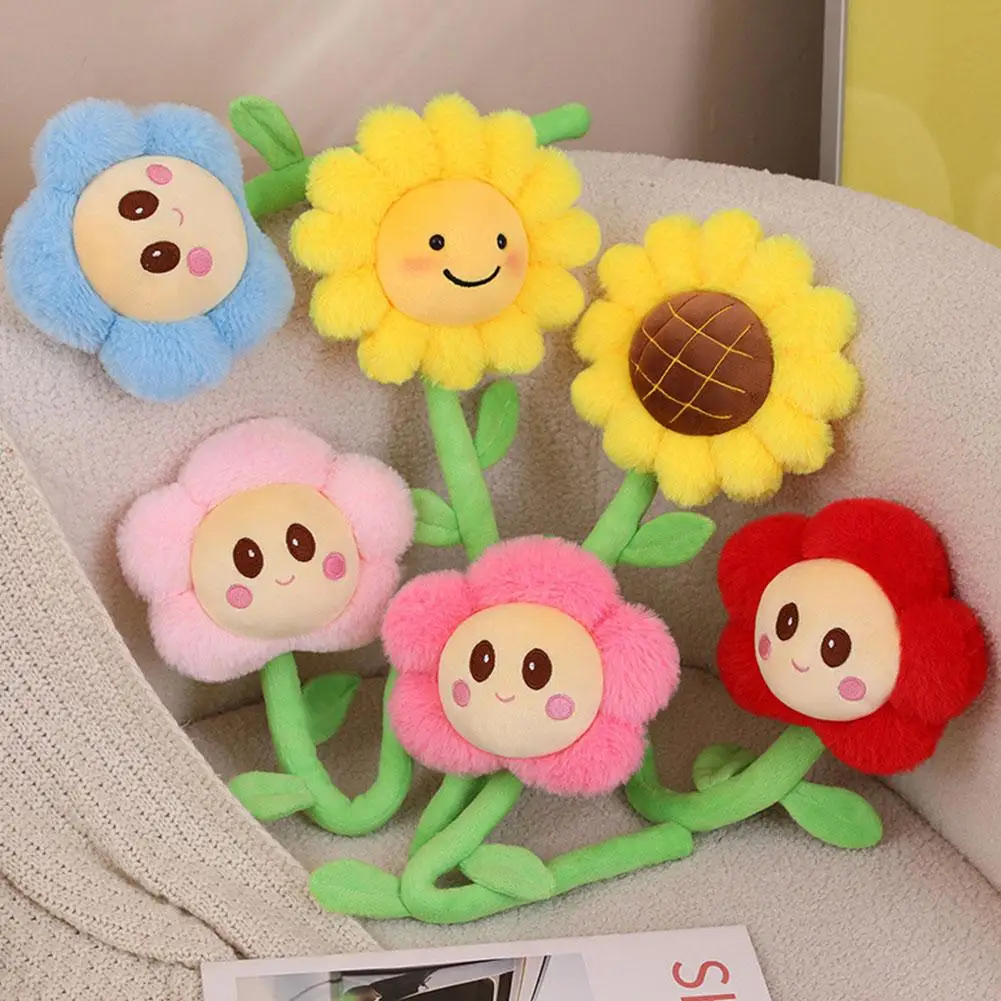 

Cute Sunflower Plush Flower Eternal Life Flower Plush Toys Birthday Holiday Gift for Girls Wedding Home Decoration