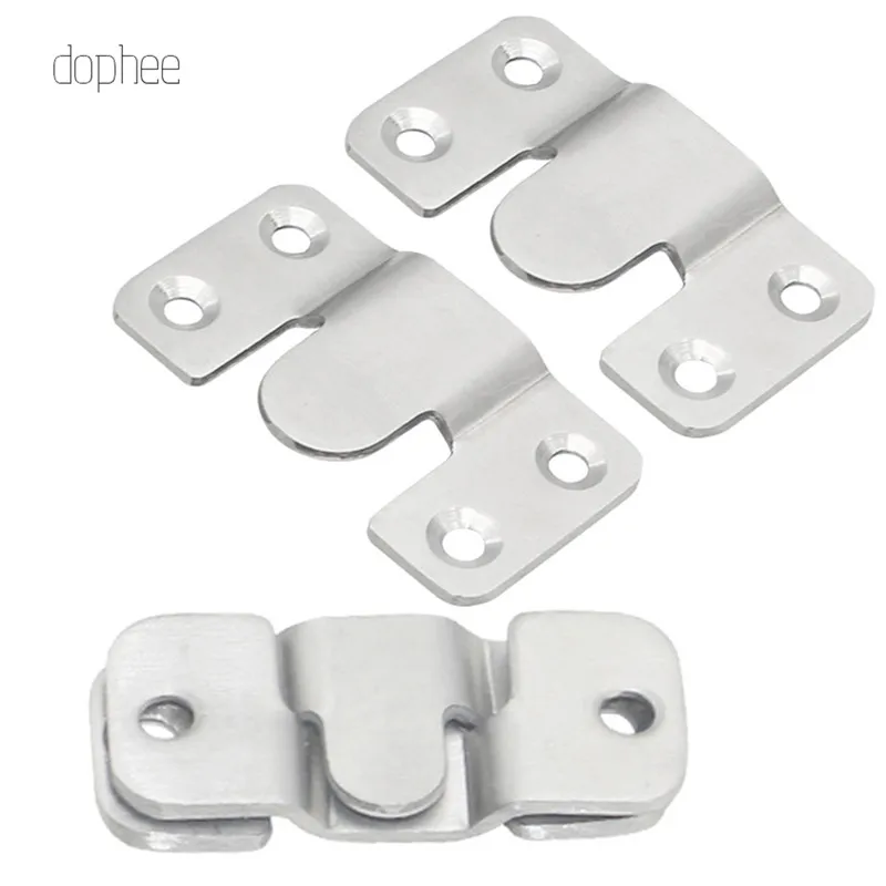 dophee 2pcs furniture connecting piece hanging buckle iron bed hanging hook buckle mirror frame insert fittings 43*19mm 53*30mm