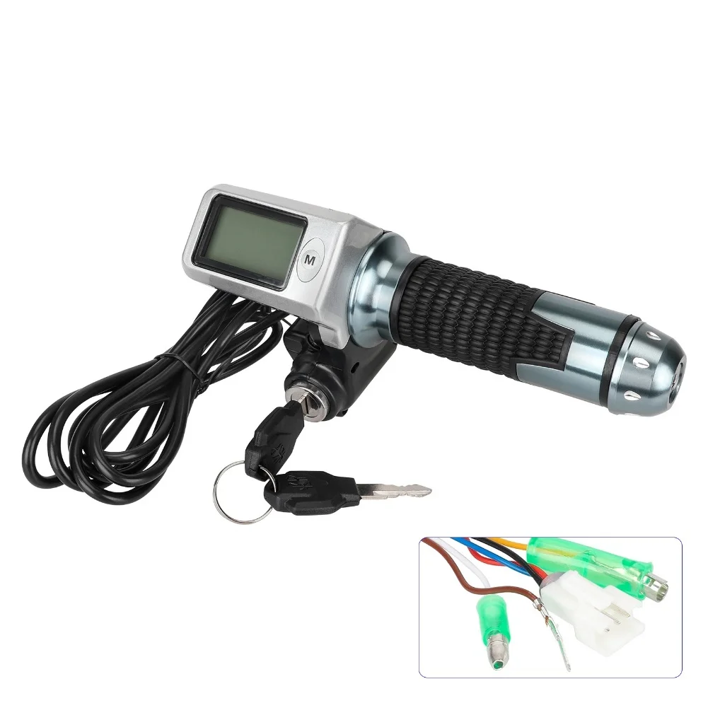 Electric Scooter Handlebar with Key Ignition 36V48V60V Voltage Compatible with LCD Display and Smooth Speed Control System