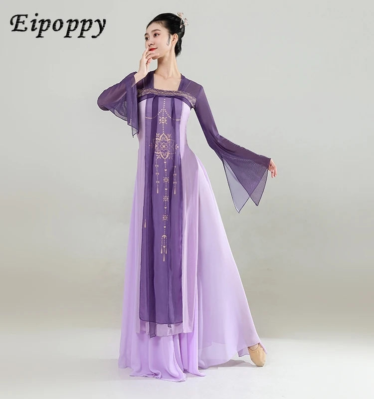 Classical dance costume, elegant and fairy like ancient style gauze dress for women